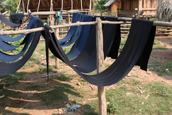 Indigo dying of cotton in a Lantien Village